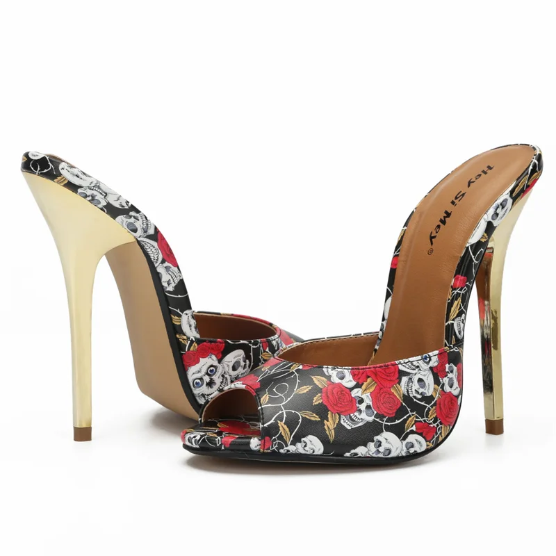 Femei open toe stilet tocuri inalte catâri pantofi sexy, din piele de brevet de vară doamnelor dans pol leopard pentru \ Pantofi pentru femei - Sagora.ro