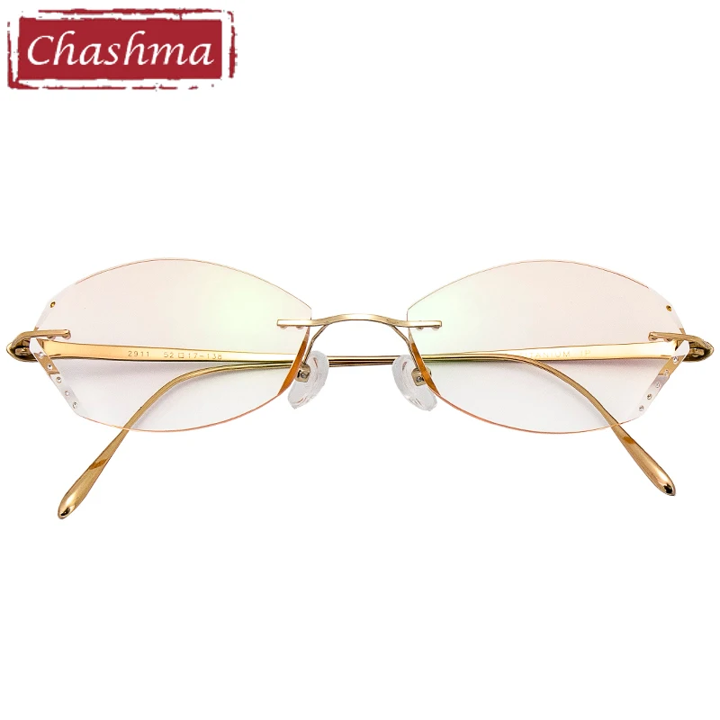 Oppressor Survival Thicken Chashma fără ramă de aur roșu ochelari titan moda ochelari de diamant  împodobite rame de ochelari de soare pentru femei tentă obiectiv pentru \  mall - Sagora.ro