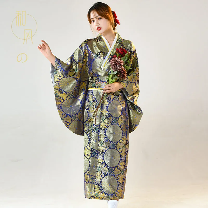 Pointer married dispersion Femei kimono sakura anime costum kimono japonez tradițional print floral  obi yukata original tradiție de mătase geisha rochie nouă pentru \  Tradițională Și Culturală Purta - Sagora.ro